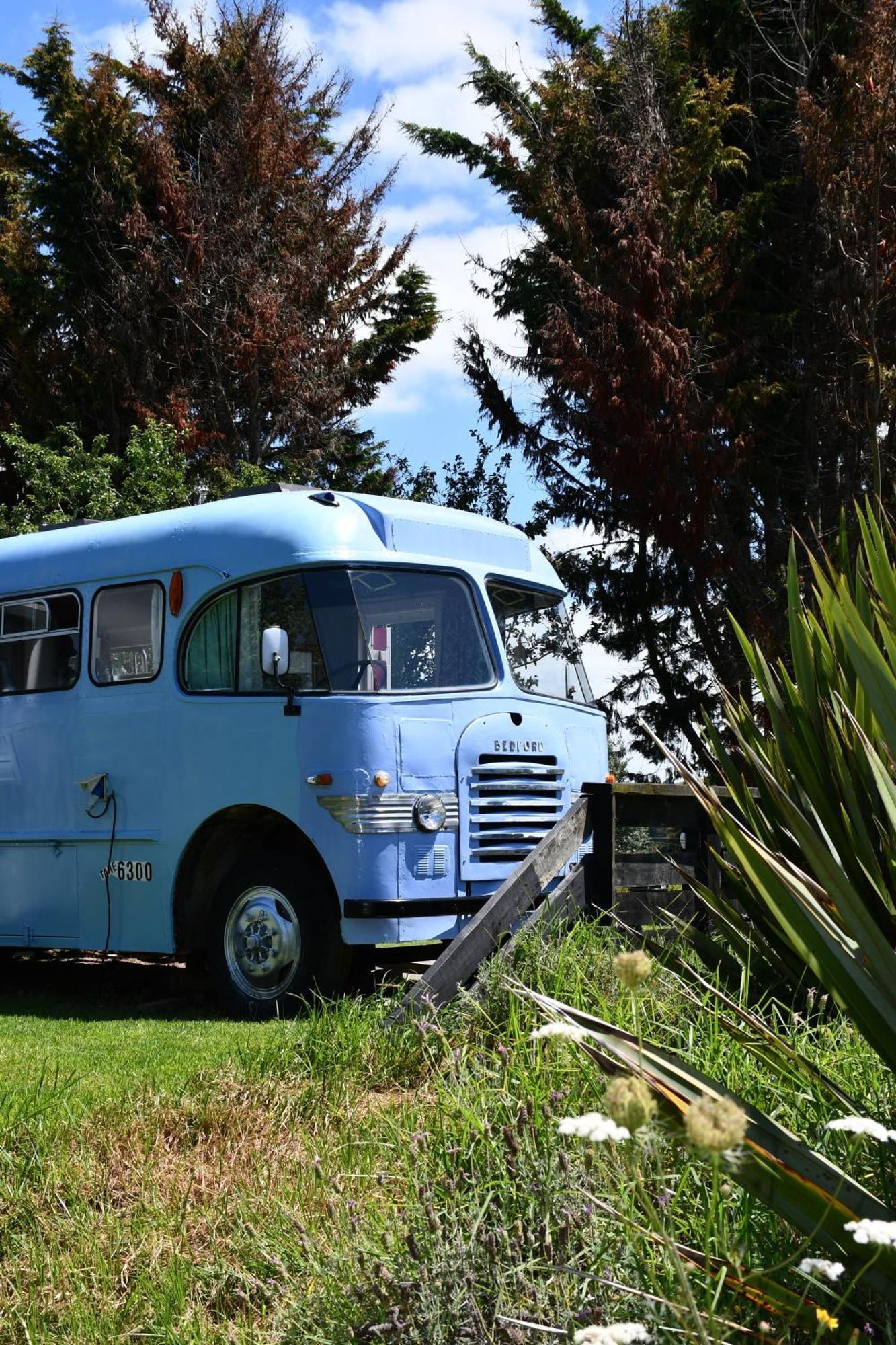 Evi The School Bus At Oromahoe Downs Farm Puketona Exteriör bild