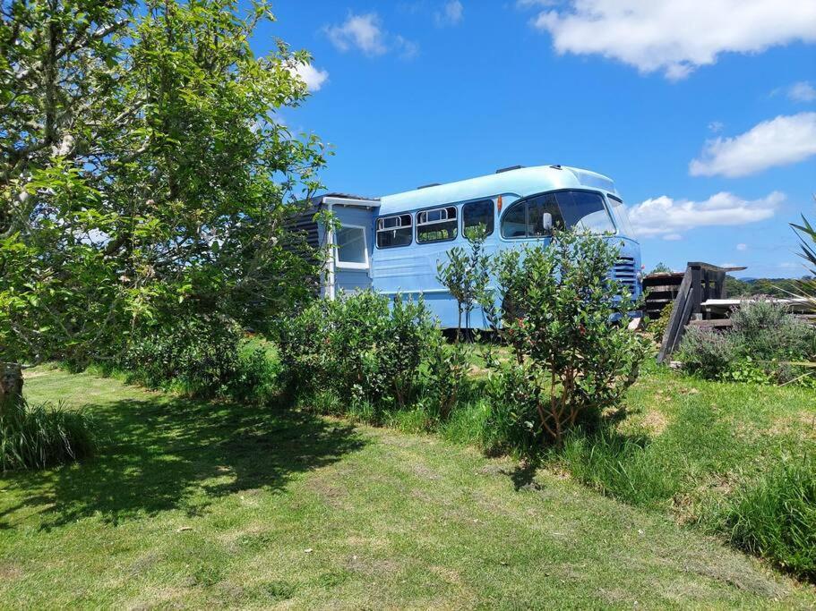 Evi The School Bus At Oromahoe Downs Farm Puketona Exteriör bild